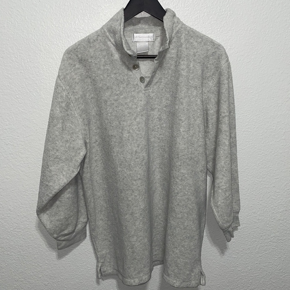 Soft Surroundings, Pullover, Light Gray, Size‎ Small, Style 13072